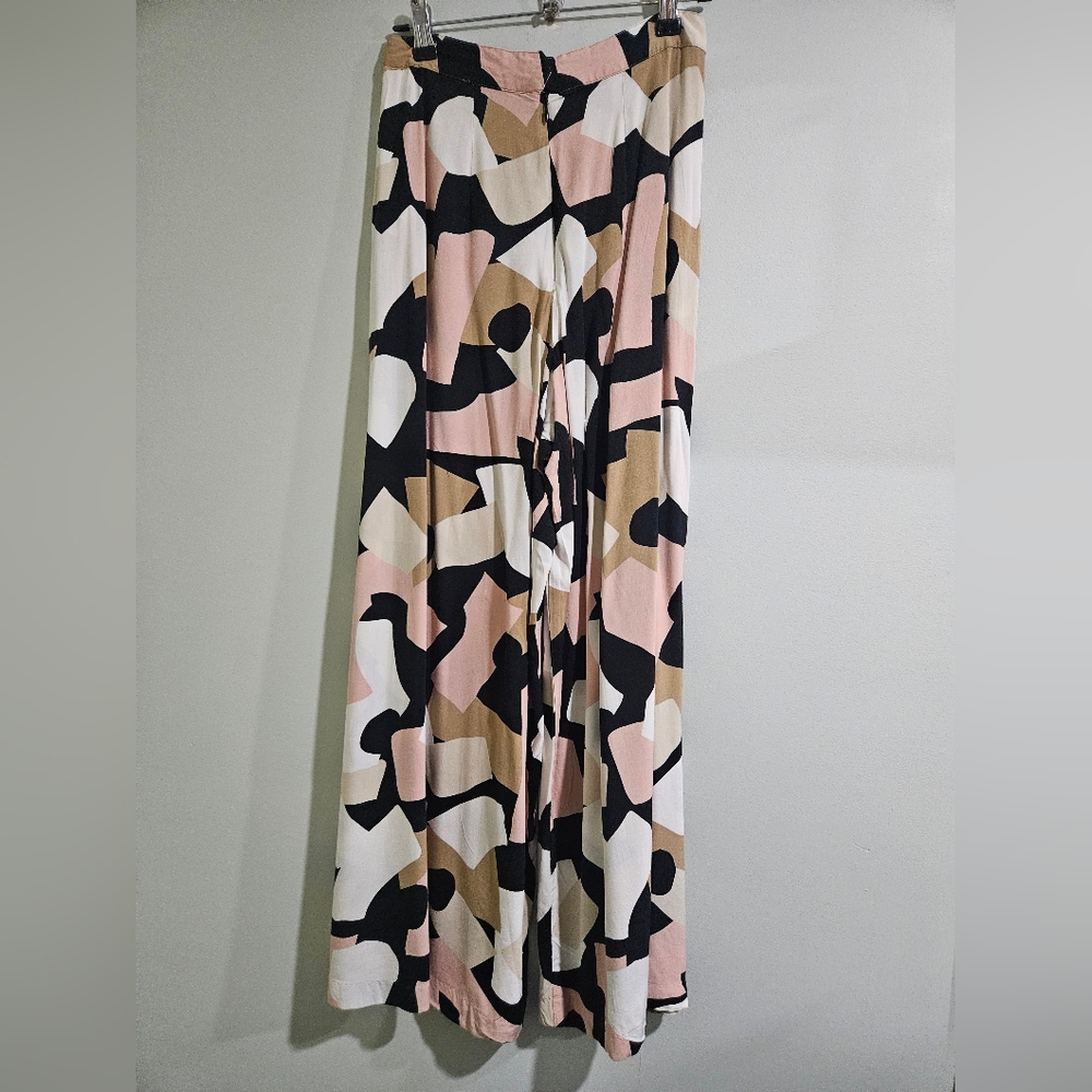 Anthropologie Corylynn Calter Abstract Print Wide Leg Pants Size XS - Picture 5 of 7